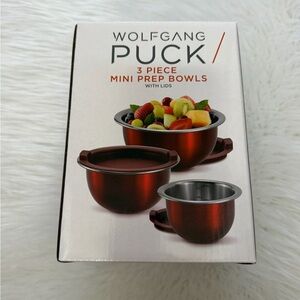 Wolfgang Puck Red Mini Prep Bowls Set